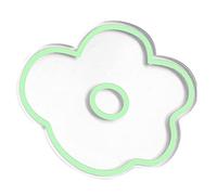 Transparent Acrylic Flower Coaster, Flower-Shaped Coaster, Acrylic Coaster Home Decor Decorative Ornaments (Green)