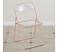 Transparent Acrylic Folding Chair - Foldable Lucite Chair, Easy to Clean, Anti-Slip, Thickened Design for Indoor/Outdoor Use - Perfect for Living Room, Patio, Events & Gatherings