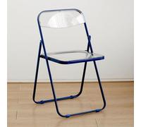 Transparent Acrylic Folding Chair - Lucite Foldable Design, Easy to Clean, Anti-Slip, Thickened for Durability, Ideal for Indoor & Outdoor Living Room, Patio, and Fur.