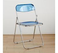 Transparent Acrylic Folding Chair - Lucite Stackable, Easy to Clean, Anti-Slip, Thickened Design for Indoor & Outdoor - Ideal for Living Room, Events, Parties, and Gatherings
