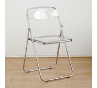 Transparent Acrylic Folding Chair - Portable Lucite Chairs, Easy to Clean, Anti-Slip Design, Thickened for Durability, Ideal for Indoor & Outdoor Living Rooms, Events, Parties