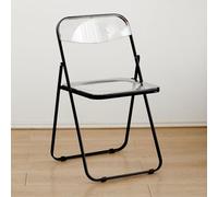 Transparent Acrylic Folding Chair Stackable Crystal Design Easy to Clean Anti-Slip Thickened Lucite Chairs for Indoor/Outdoor Use Perfect for Living Room & Events