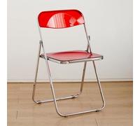 Transparent Acrylic Folding Chair - Stackable Crystal Lucite Chairs Easy to Clean Anti-Slip Thickened Design for Indoor/Outdoor Use Perfect for Living Room & Events