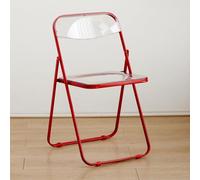 Transparent Acrylic Folding Chair Stackable Lucite Chairs Easy to Clean & Anti-Slip Thickened Design for Indoor/Outdoor Use - Perfect for Living Room & Events