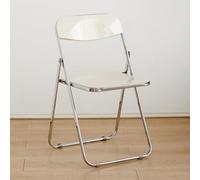 Transparent Acrylic Folding Chair - Stackable Lucite Chairs Easy to Clean Anti-Slip Thickened Design for Indoor/Outdoor Use Perfect for Living Room & Events