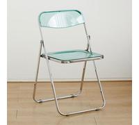 Transparent Acrylic Folding Chair - Stackable Lucite Chairs Easy to Clean Anti-Slip Thickened Design for Indoor & Outdoor Use Perfect for Living Room & Events