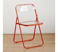 Transparent Acrylic Folding Chair - Stackable Lucite Design Easy to Clean Anti-Slip Thickened Perfect for Indoor & Outdoor Use Stylish Living Room Seating