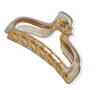 Transparent Acrylic Hair Claw 5 Colours to choose from (Transparent Orange)
