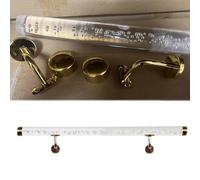 Transparent Acrylic Handrail for Stairs with Gold Brackets 200cm Non Slip Safety Railing for Elderly & Kids Ideal for Indoor Hallways Stylish & Durable Design