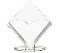 Transparent Acrylic Heart Shaped Napkin Holder Dining Table Dispenser for Cocktail Tissue Coffee Filter Holder (Suit in 3.7x3.7 inches Napkin)