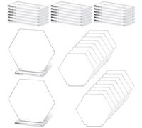 Transparent Acrylic Hexagonal Table Cards 18pcs for Wedding and Birthday Seating Planning and Sleek