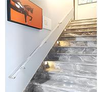 Transparent Acrylic il for Stairs - 1ft to 10ft Wall-Mounted Long Grab Bar Indoor/Outdoor Railing with Tape Connectors Safety Rail for Home & Office