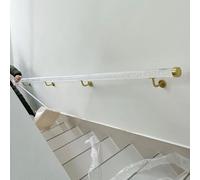 Transparent Acrylic - Indoor/Outdoor Railing Support with Wall-Mount Brackets, Easy Grip Design, Stylish Finish for Safety and Elegance