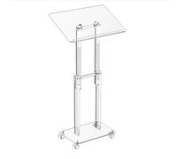 Transparent Acrylic Lectern for Professional presentations-a Portable Podium with a Sleek, Modern Design, for Weddings, conferences, and Classroom lectures