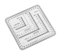 Transparent Acrylic Map Ruler 7cm Coordinate Scale