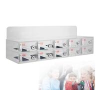 Transparent Acrylic Mobile Charging Station 10 Slots for Schools Factories & Institutions Secure & Stylish Solution for Mobile Devices