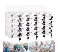 Transparent Acrylic Mobile Phone Storage with 25 Compartments Wall-Mounted Security Box for Classrooms & Offices Keyed Locking Cellphone Perfect for Schools & Businesses.