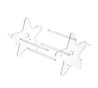 Transparent Acrylic Organizer for CDs and Vinyl Records with Construction for Practical Music Storage