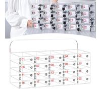 Transparent Acrylic Phone Locker Cabinet - 40 Grids with Lockable Doors, Perfect for Classrooms, Meeting Rooms, Labs & Gyms, 20 Slots, Compact Size for nized Storage