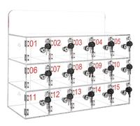 Transparent Acrylic Phone Locker Sto Cabinet, Wall-Mounted with 15 Slots, le Phone nizer for Offices, Schools, and Public Spaces, and Slish Design