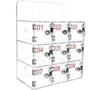 Transparent Acrylic Phone Locker with 9 Slots, Wall-Mounted Sto Cabinet for le Phones, Ideal for Offices, Schools, and Public Spaces