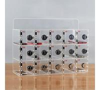 Transparent Acrylic Phone Storage Organizer for Classroom Office Stylish Desk Caddy for Cell Phones Accessories and SuppliesSpaceSaving Solution (25)