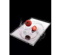 Transparent Acrylic Photography Props Shooting Tray, Height 6/10CM, Display Cabinet, Shallow Water Tank, Portable Food And Cosmetics Storage Box(60x60x6CM/23.6x23.6x2.3in)