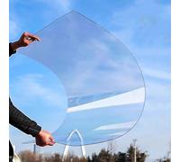 Transparent Acrylic Sheet 1mm Thick Waterproof Polycarbonate Panels Flexible Insulation PC Sheets for Outdoor Roofing & Greenhouses (0.6x6m / 1.97x19.7ft)