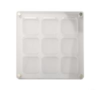 Transparent Acrylic Shell Display Box with 18/9/20 Grids for Mini Seashells Starfish Storage, Decorative Organizer Case for Beach Collectors (14.2x14.2cm)(B)