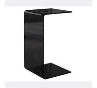 Transparent Acrylic Side Table, Modern Coffee Table & Nightstand, Stylish Leisure Table for Living Room & Hotel Decor (Black, 30x30x55 cm)