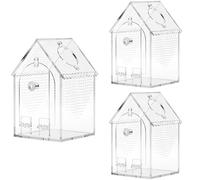 Transparent Acrylic Smallest Animals Breeding Box, House Shaped Reptile Feeding Enclosure with Front Opening, Locking Latch, Waterproof, for Jumping Spider Terrarium, Small Lizards, Beetle
