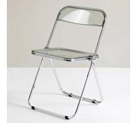 Transparent Acrylic Stacking Folding Chairs with Ch e - Modern Ele Lightweight Design for Living Room Decor and Entertaining