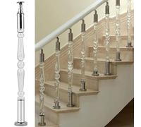 Transparent Acrylic Stair Balusters, Durable for Interior Railing Systems, Ideal for Corridors, Hallways, and Gardens