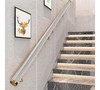 Transparent Acrylic Stair il 19.6ft Lucite Indoor Railing with Gold Wall Mount Brackets Modern Staircase Safety Bar Stylish Home Decor Upgrade