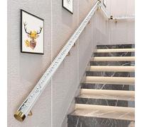 Transparent Acrylic Stair il Bubble Glass Wall Railing with Supports Indoor/Outdoor Use Adjustable Length 2.5 to 4 Feet - Safety & Style for Your Home