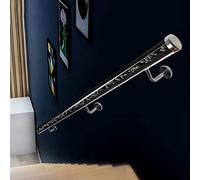 Transparent Acrylic Stair il - Wall Mount Banister for Porch Deck & Staircase - Safe Grab Bar for Elderly & Handicap - Stylish Interior/Exterior Railing