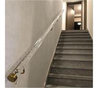 Transparent Acrylic Stair Railing Crystal Clear WallMounteSafety Banister with Holders & End Caps Indoor & Outdoor UseDurable & Stylish Stair Safety Solution