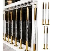 Transparent Acrylic Stair Railing Set - 10 Pcs Spindle with Base Screw & Mounting Bracket for Staircase Safety, Modern Home Decor, Easy Installation