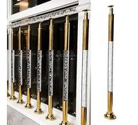 Transparent Acrylic Stair Railing Set, 10 Pieces with Base Screws & Brackets, Modern Stair Spindles for Indoor/Outdoor, Durable & Stylish Safety Solution