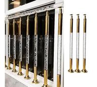 Transparent Acrylic Stair Railing Spindles Set - 10 Pcs with Base Screws & Holders for Sturdy Staircase Safety & Modern Home Decor