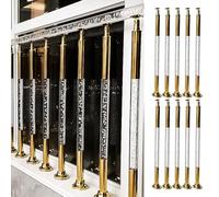 Transparent Acrylic Stair Spindle Set, 10 Pieces with Base Screws & Brackets, Modern Stair Railing Accessories for Home Decor, Durable & Stylish Safety Solution