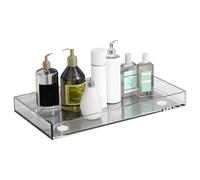 Transparent Acrylic Tray - Modern Serving Tray 35x25cm, Multi-Purpose Decorative Organizer, Make-up, Coffee, Tea, Small Items, Vanity | Stylish Portable Storage Box for Living Room, Bedroom