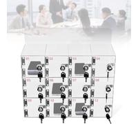 Transparent Acrylic Wall Cabinet for le Phones: 25 Lockable Cartments Ideal for Offices Schools Classrooms & Factories - Secure Sto Solut One Color - 12 Grids