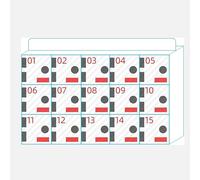 Transparent Acrylic Wall-Mounted Phone Locker with Lock & Key 9 Small Compartments - Ideal for Office School Factory - Secure Storage Solution for Mobile Devices
