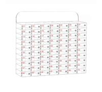 Transparent Acrylic Wall-Mounted Phone Security Box for Office & School - Lockable Cabinet for nizing 70 Cell Phones Classroom Storage Solution