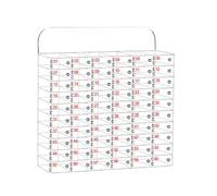 Transparent Acrylic WallMounted Phone Holder with Key Lock 5 Cartments for Classroom & Office Secure Solut 60 Slots for nized Usa