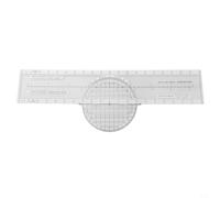 Transparent Aerial Plotter Slide Rule, 4-for Scale Navigation Ruler Pilots, CRP-1 Flight Charts