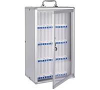 Transparent Aluminum Alloy Cell Phone Locker Box - Secure Storage Cabinet with Handle & Safety Lock for Office/Classroom - Ideal for Businesses & Schools (12 Devices)