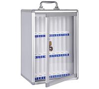 Transparent Aluminum Alloy Cell Phone Storage Box - Secure Locker Cabinet for Classroom & Office - Portable with Handle & Safety Lock