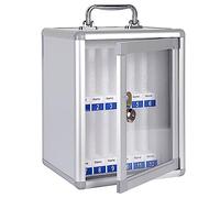 Transparent Aluminum Phone Storage Box Secure Lockable Cabinet for Classrooms & Offices Portable Design with Handle Perfect for Organizing & Protecting Valuables